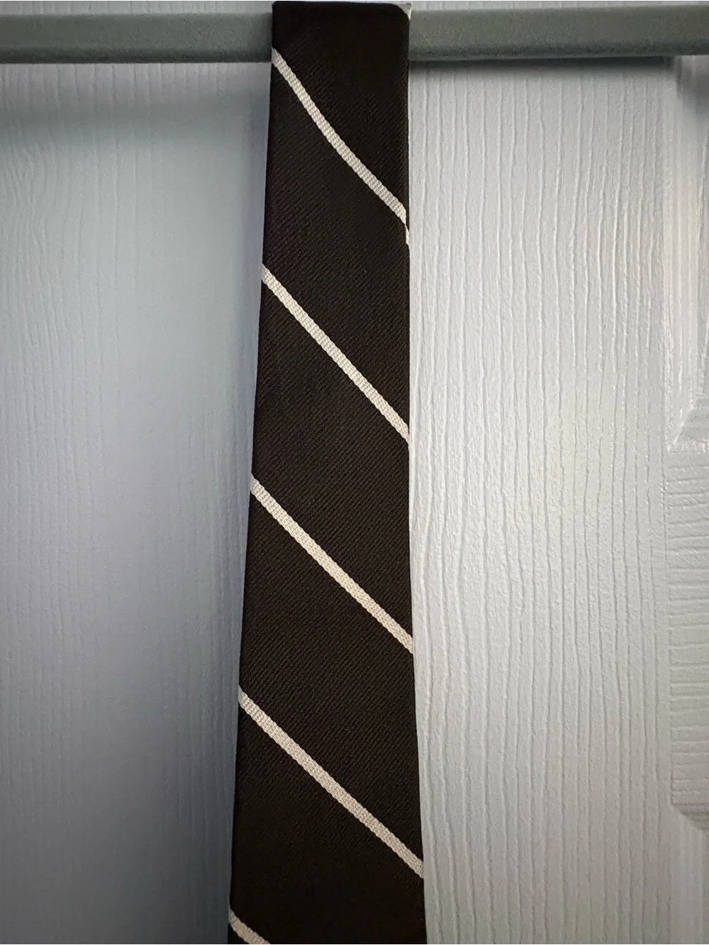 Brooks Brothers Black Tie w White Diagonal Stripes